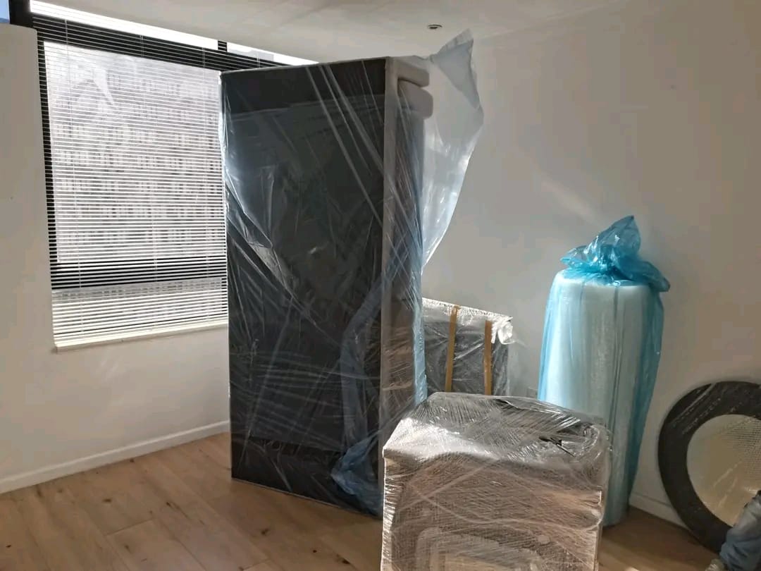 Furniture carefully prepared and wrapped for safe moving