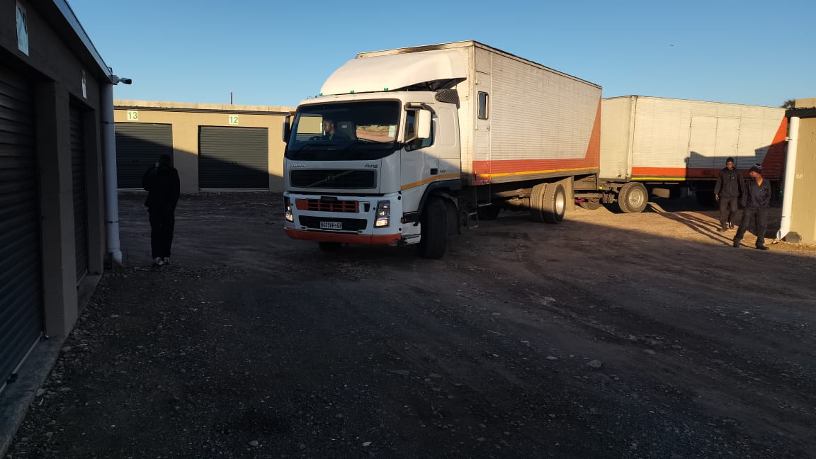 Wize Removal truck parked at client location Cape Town